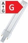 Preview: OSRAM Dulux S, Kompaktleuchtstofflampe, 11W/830 warm white, G23, 2pin